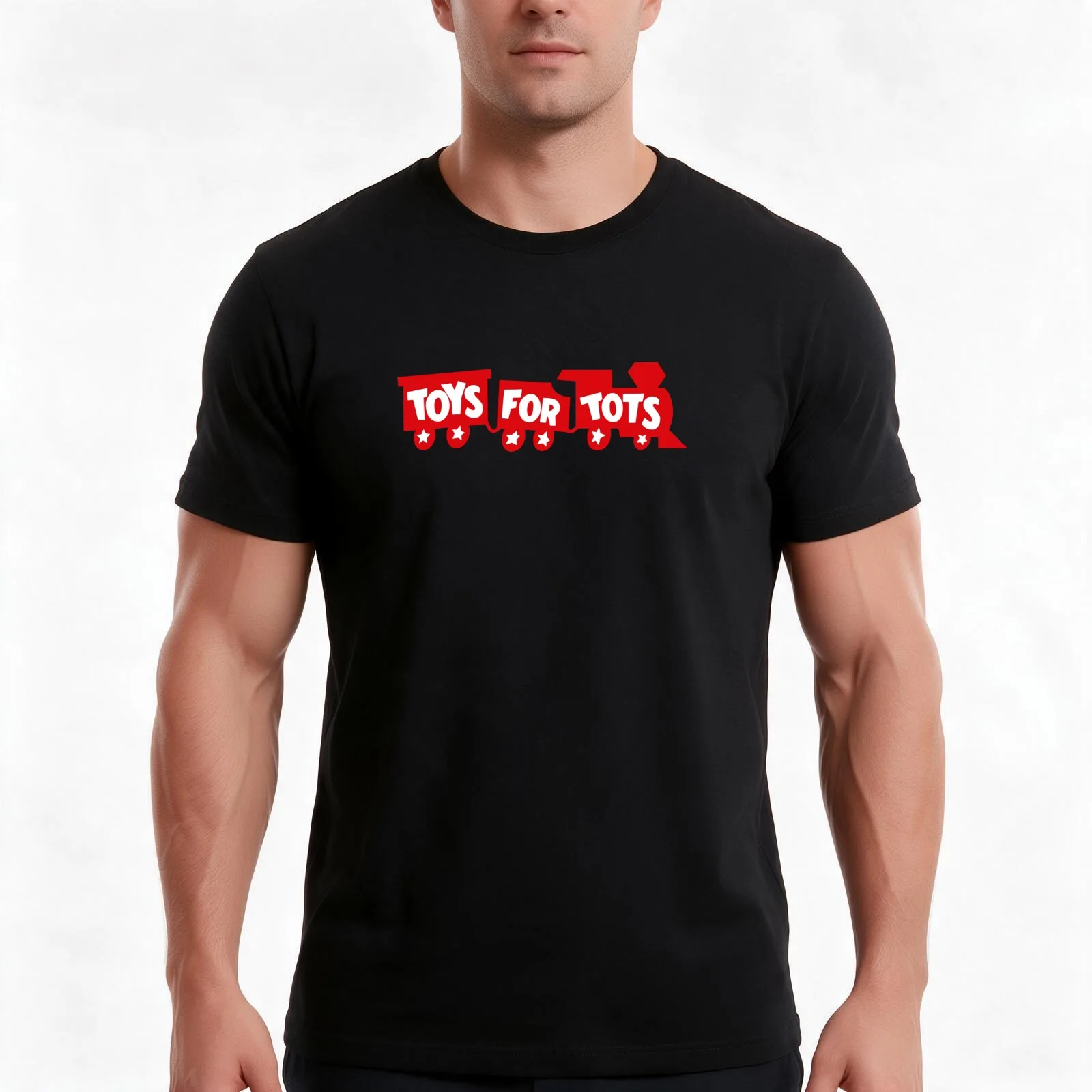 M-a-rine Toys for Tots F-oundation T-Shirt, Summer Casual Cotton Tee, Oversized Streetwear Tops, Vintage Graphic Print