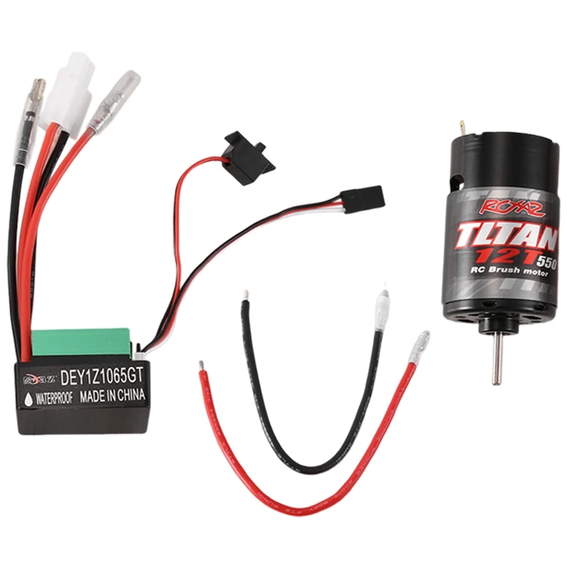 RCXAZ 320A Brushed ESC + 550 Brushed Motor For 1/10 RC Crawler Axial SCX10 AXI03007 90046 Traxxas TRX4 D90