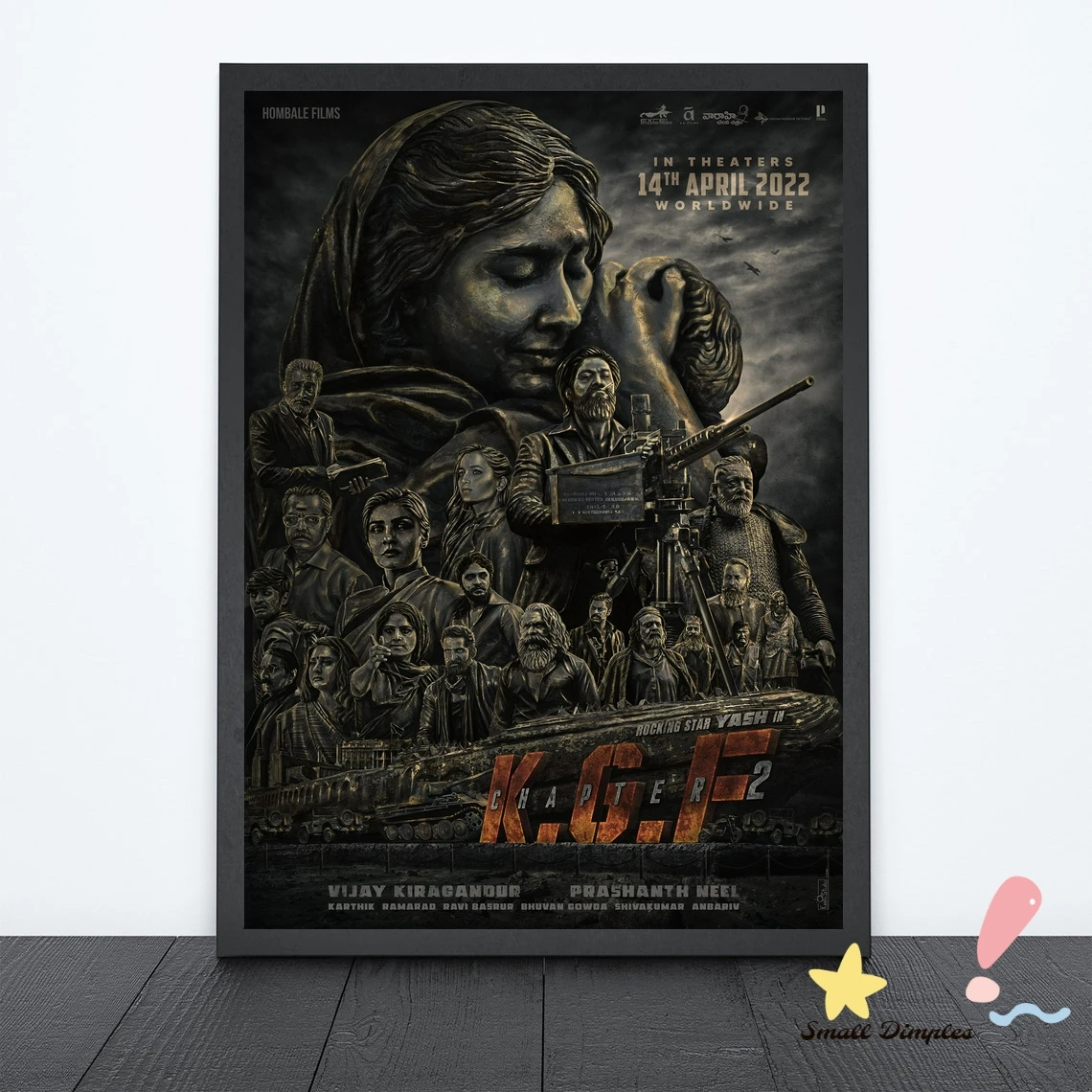 K.G.F Chapter 2 Movie Poster Canvas Art Print Home Decoration Wall Painting ( No Frame )