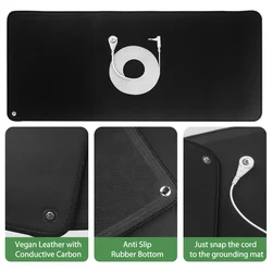 Earthing Universal Mat conductive Kit Grounding Mats 60*26cm For Health & EMF protection Black