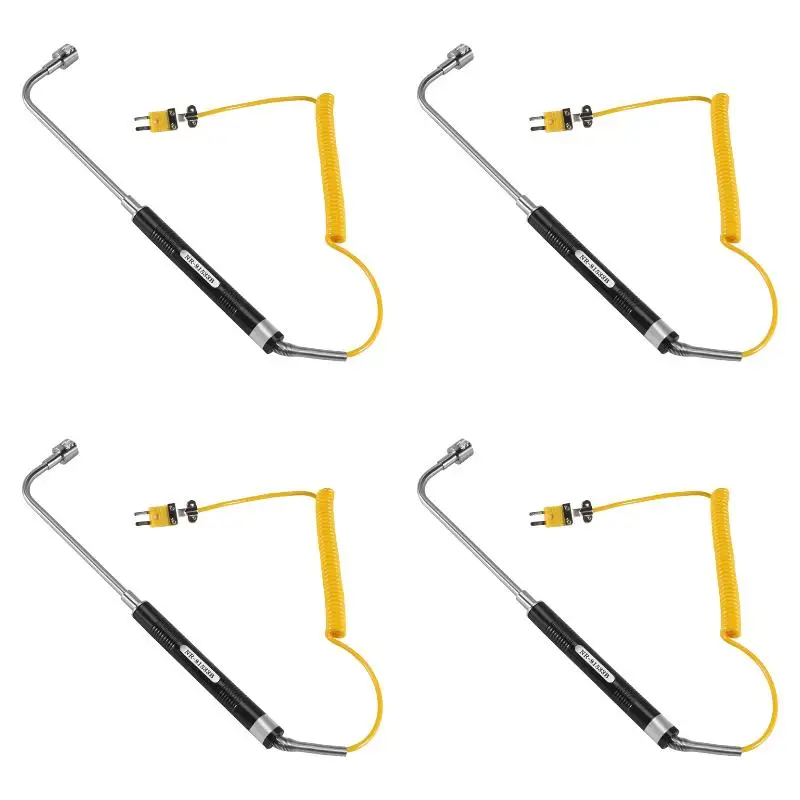4pack X((-81533B K Type Sensor Right Angle Temperature Probe High Temperature Thermocouple -50 to 500℃)