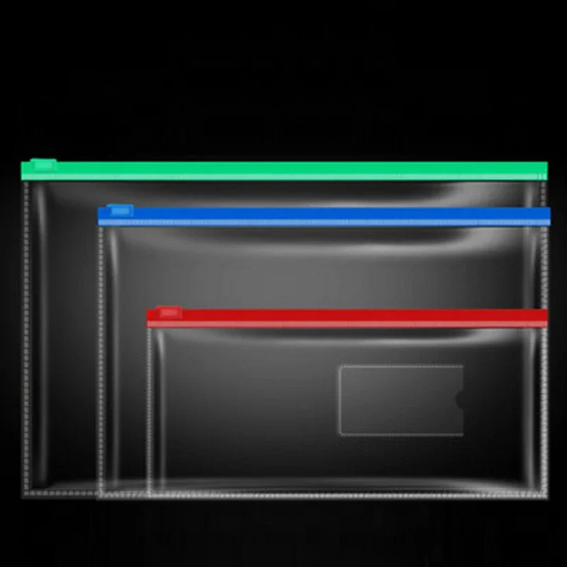 

20 шт./компл. канцелярские принадлежности A4/A5/A6 ПВХ сумки с прозрачными краями сумка для документов держатель чехол для ручек сумка офисные школьные принадлежности