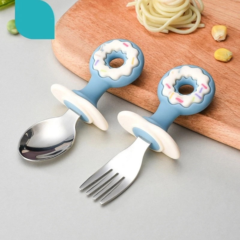 J15U ملاعق أطفال وشوكة وأدوات تغذية أولية ومستلزمات فطام الأطفال