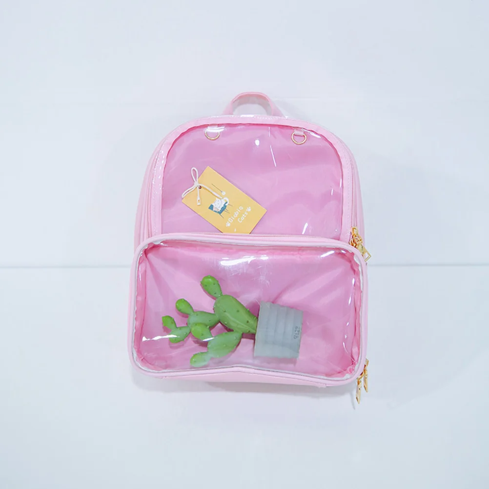 

1Pcs Jelly Bag Transparent Stylish Waterproof Backpack with Adjustable Straps Handle for Easy Carrying Large Capacity Fashion