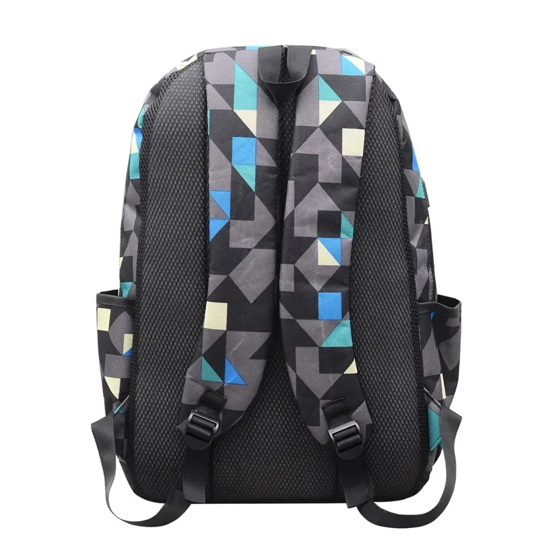 Men\'s and Women\'s Backpack Student School Bag Printed Leisure Backpack Light Three-piece Travel Backpack Computer Bag