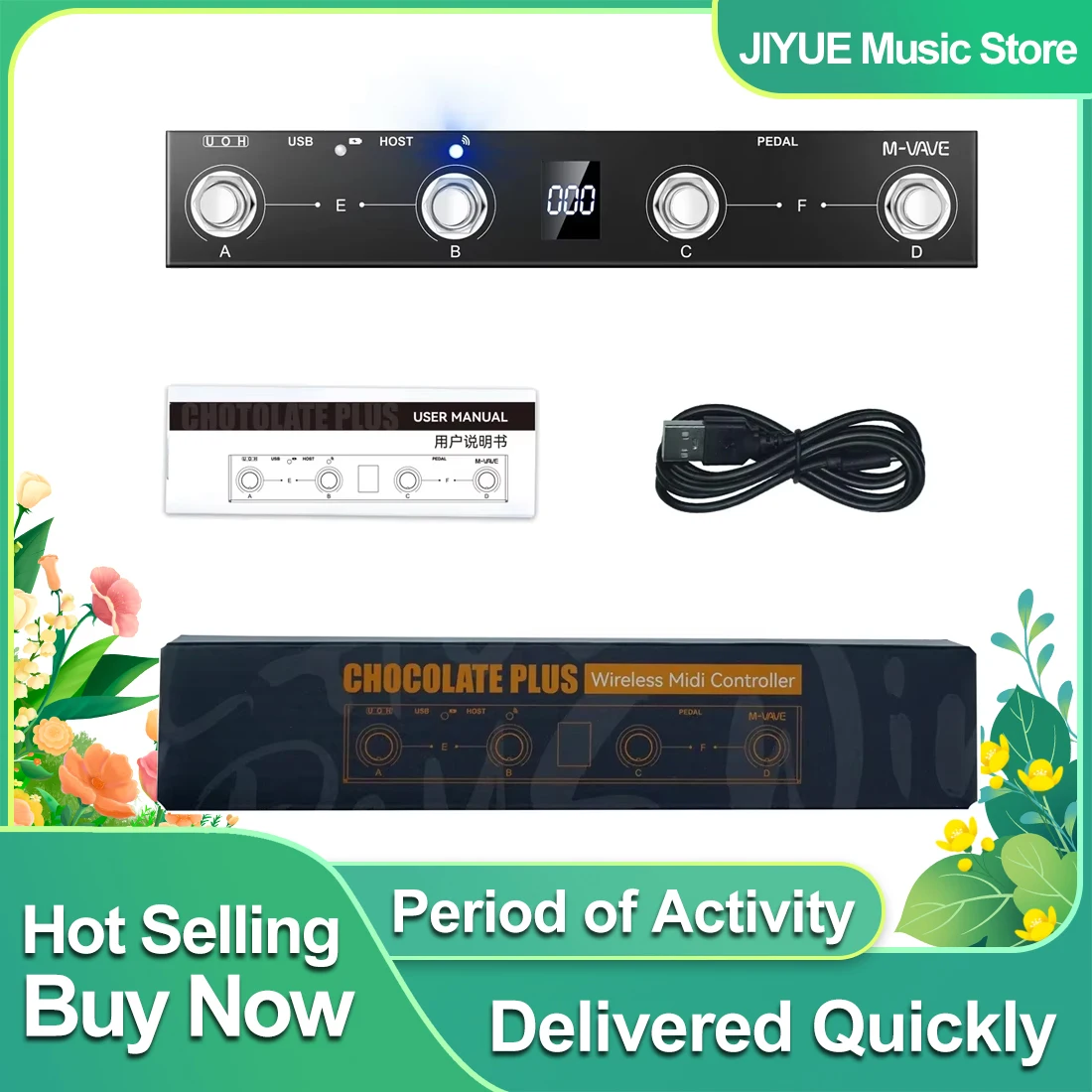 m-vave-chocolate-plus-ワイヤレス-4-ボタン-フット-スイッチ-キーボード-midi-midi-コントローラー-ホスト-インターフェイス制御機能をサポート