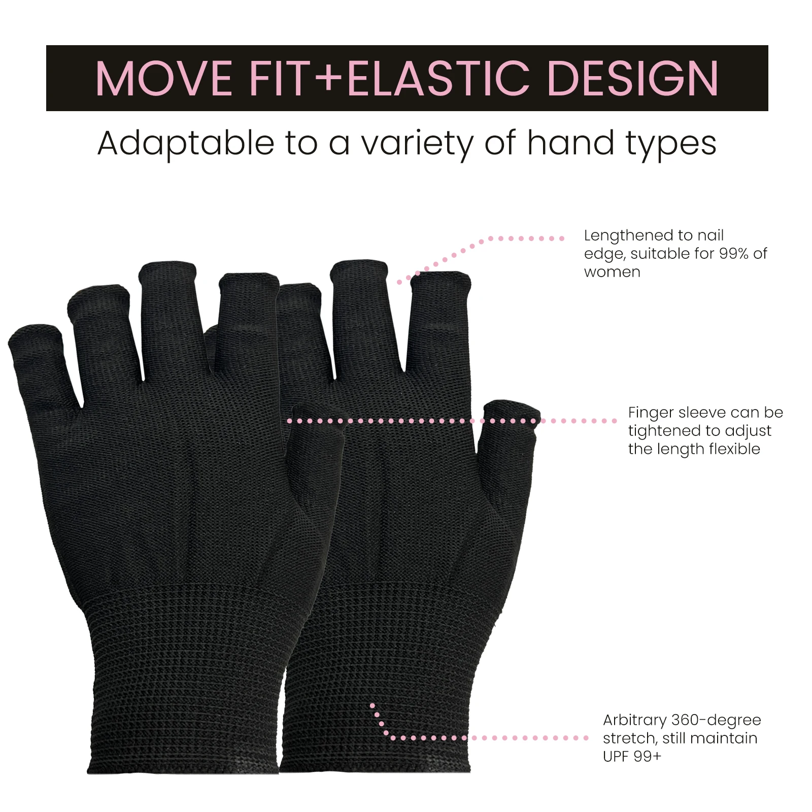 UV Protection Gloves for Nail ArtProfessional anti-tanning gloves for UV lamps, protect hands from tanning and darkening.