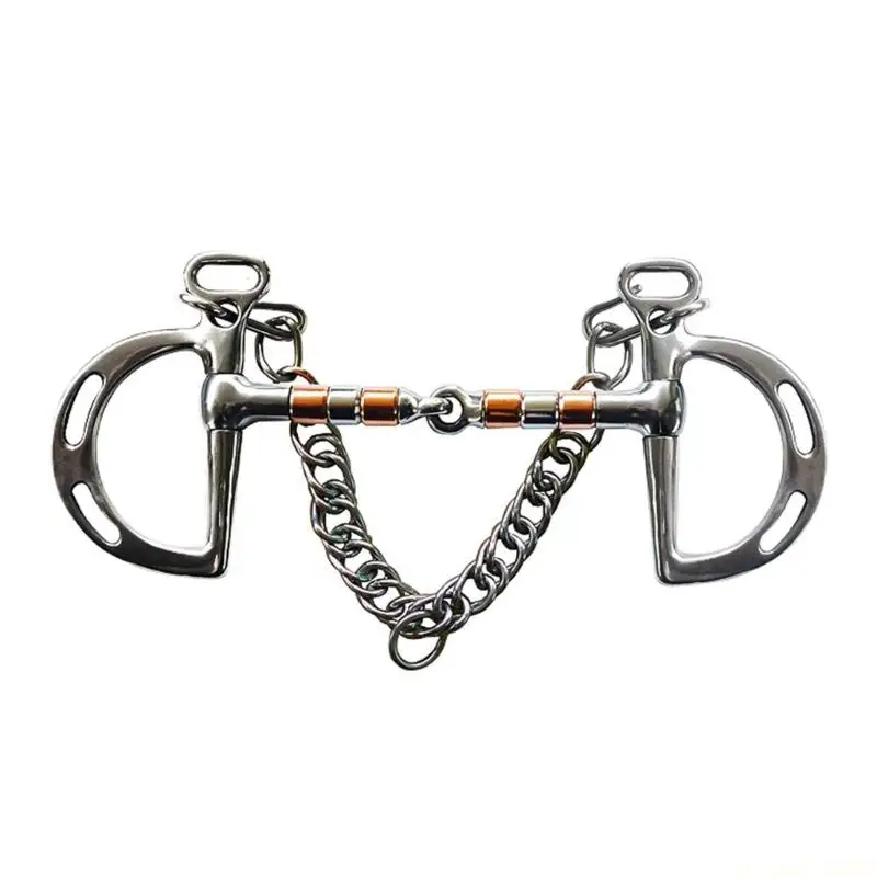 M5TC Durability Corrosions Resistant Stainless Steel Horse Bit Chain Mouthpieces for Equestrians Training and Competition