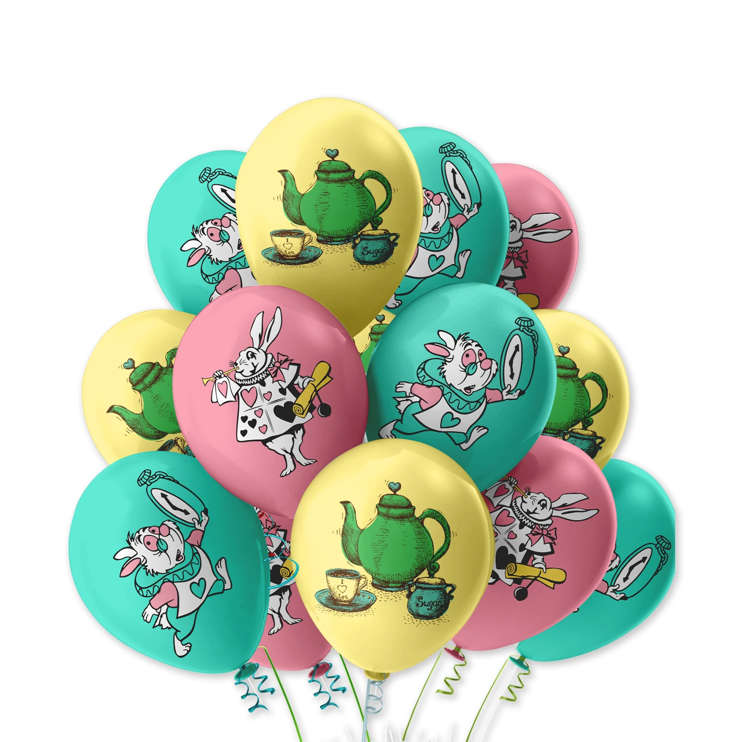 10/30pcs Alice Balloons Party Decoration 12inch Alice in Wonderland Birthday Balloon Globlo Girls Favors Gifts Supplies Accessor