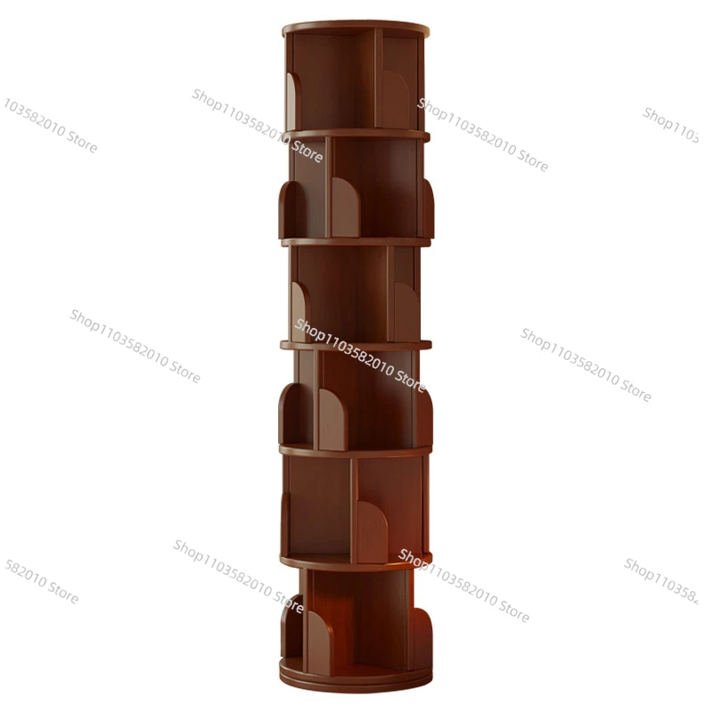 Rotating Family Living Room Bookcase with Locker Simple Student Cabinet Children's Elegant Home and School Bookcase
