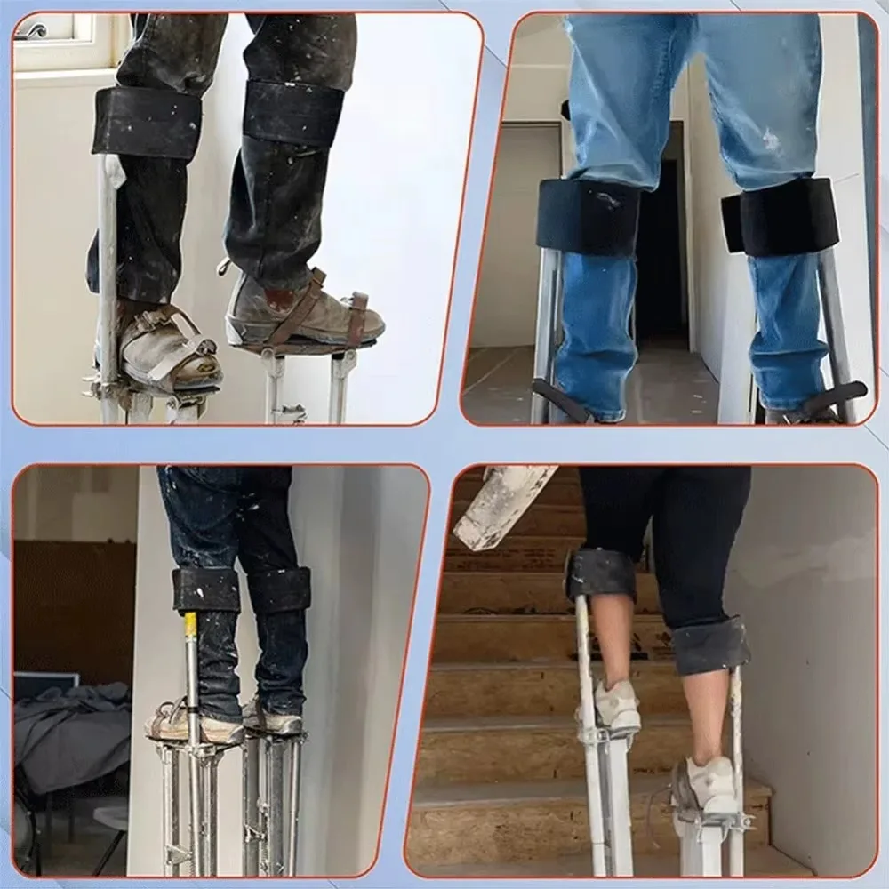 Drywall Stilt Straps Adjustable Pair of Extra Comfort Thick Padded Leg Bands Easy To Wear Effortlessly and Simple Tools