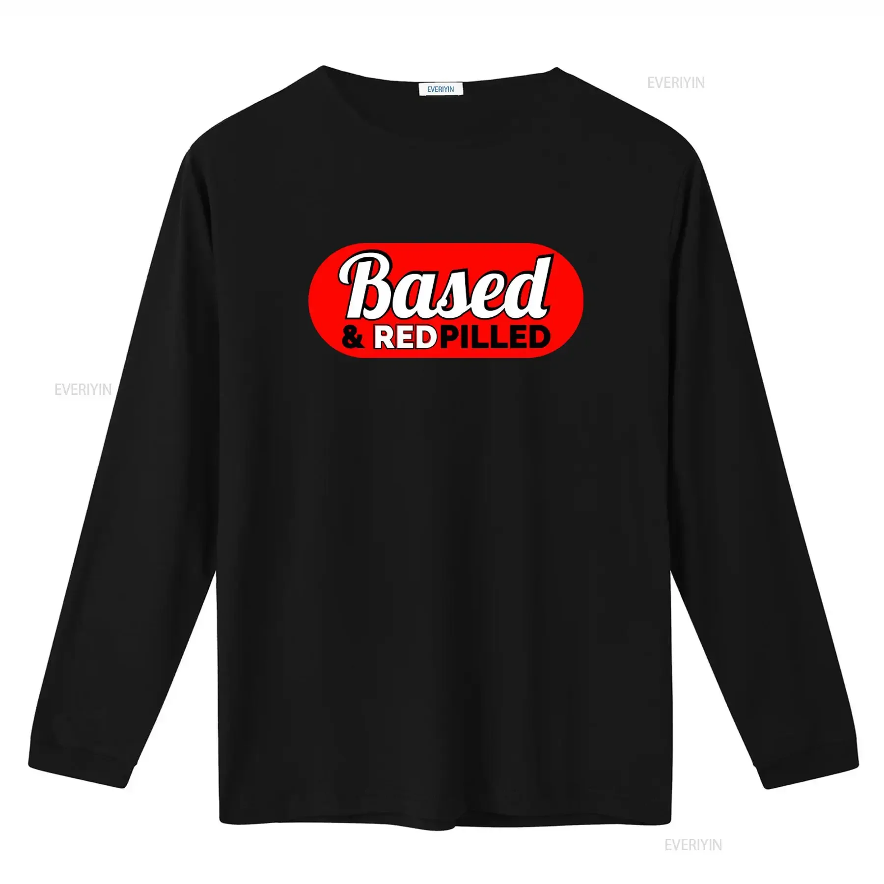 Based Red Pilled Political Meme T Shirt for Cool Print vintage Washed Top For Everyday Wear Stretched Comfortable graphic