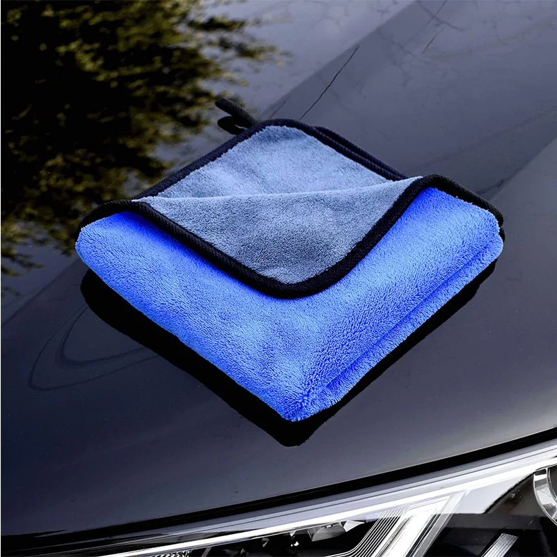 2pcs Extra Soft Car Wash Microfiber Towel Cleaning Drying Cloth Car Washing and Detailing Towels 400/500 GSM 2 Size