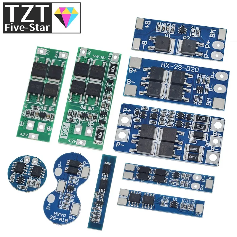 2S 3A 4A 5A 8A 10A 13A 20A 7.4V 8.4V Li-ion 18650 Lithium battery protection board / Balance / BMS board Standard