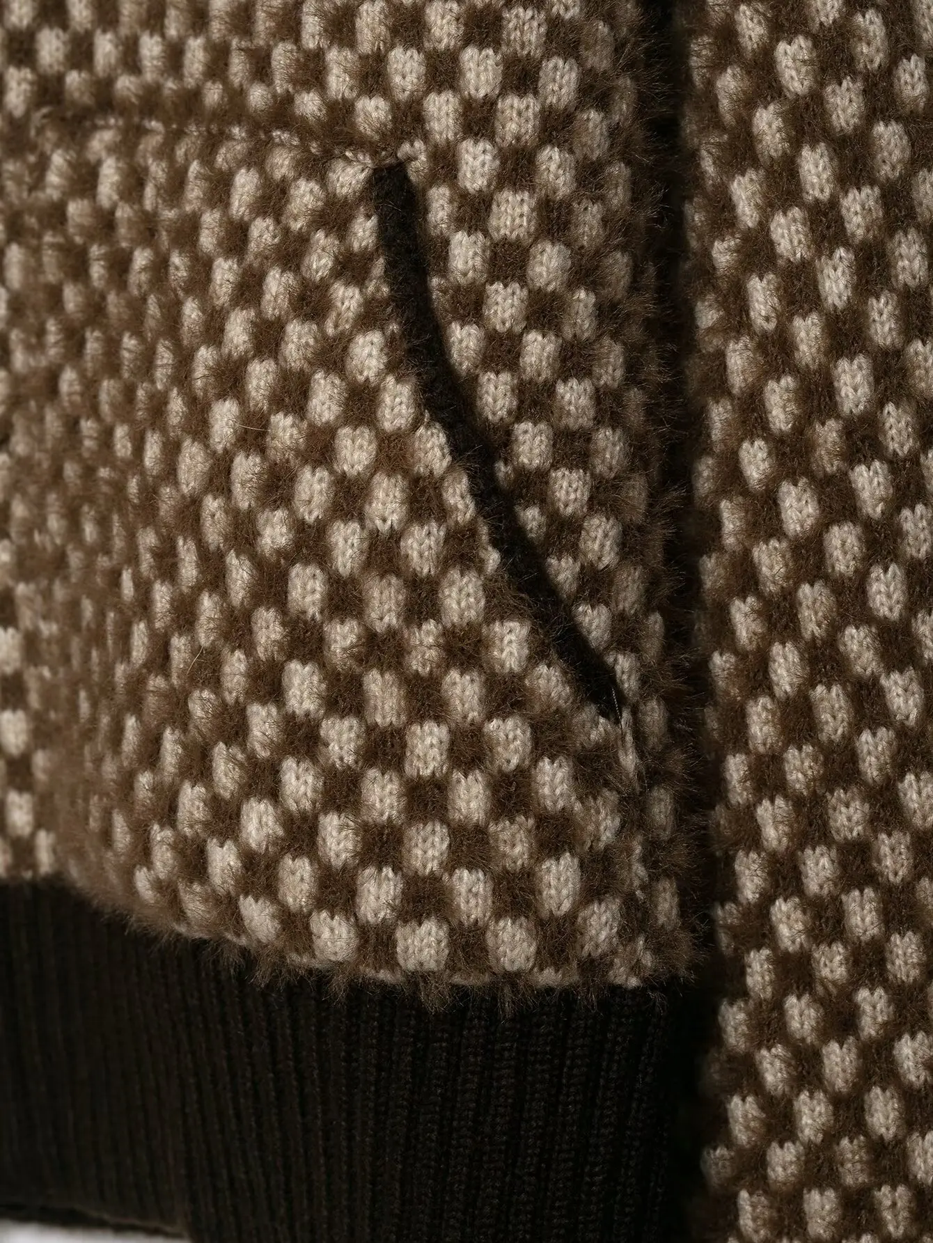 سترة سترة فضفاضة ونحيفة للخريف والشتاء مع تأثير من الفرو الصناعي وياقة عالية وسحاب #4