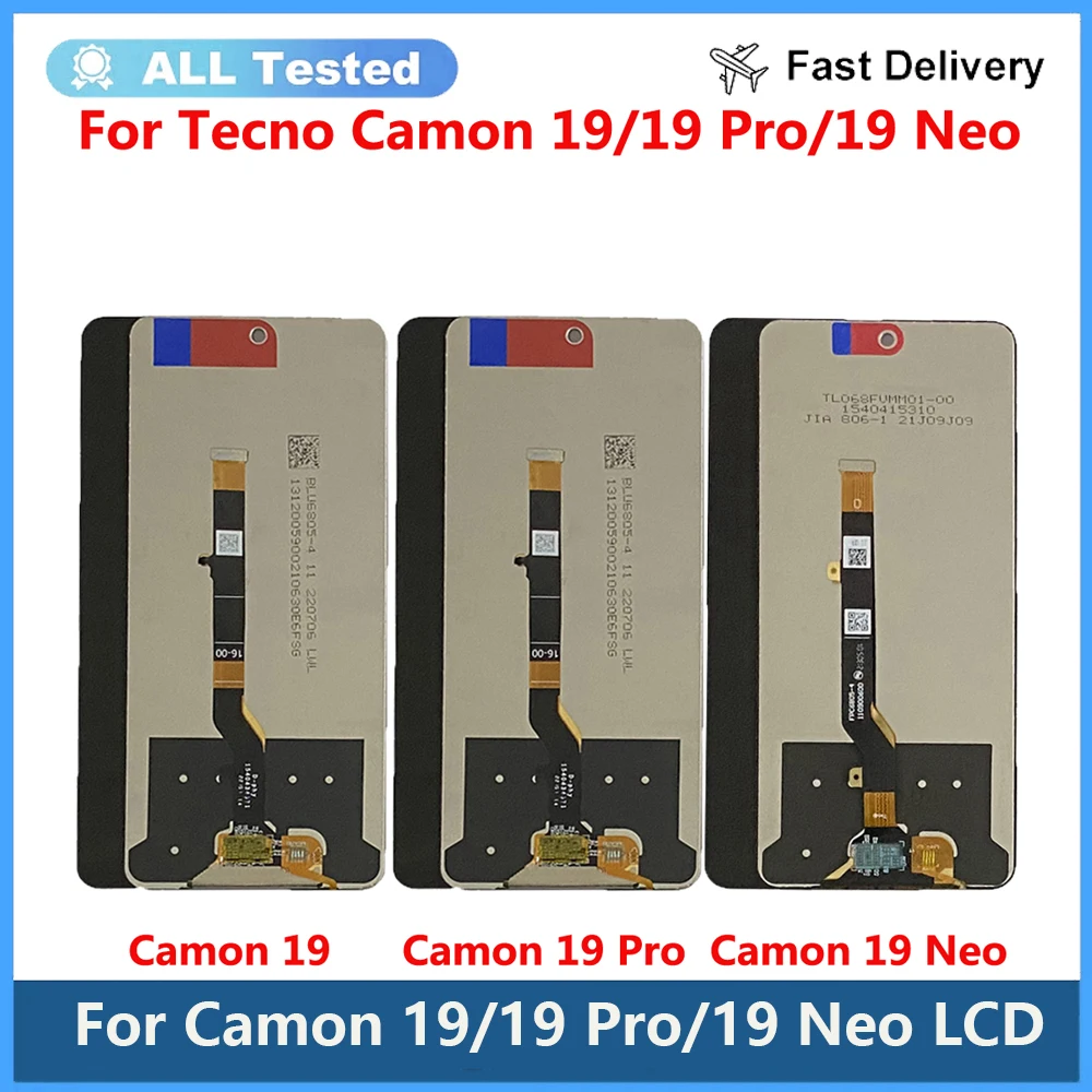 ЖК-дисплей для Tecno Camon19 CI6n Camon 19 Pro CI8 CI8n CI7n, сенсорный экран в сборе для Tecno Camon 19 Neo CH6i, ЖК-датчик