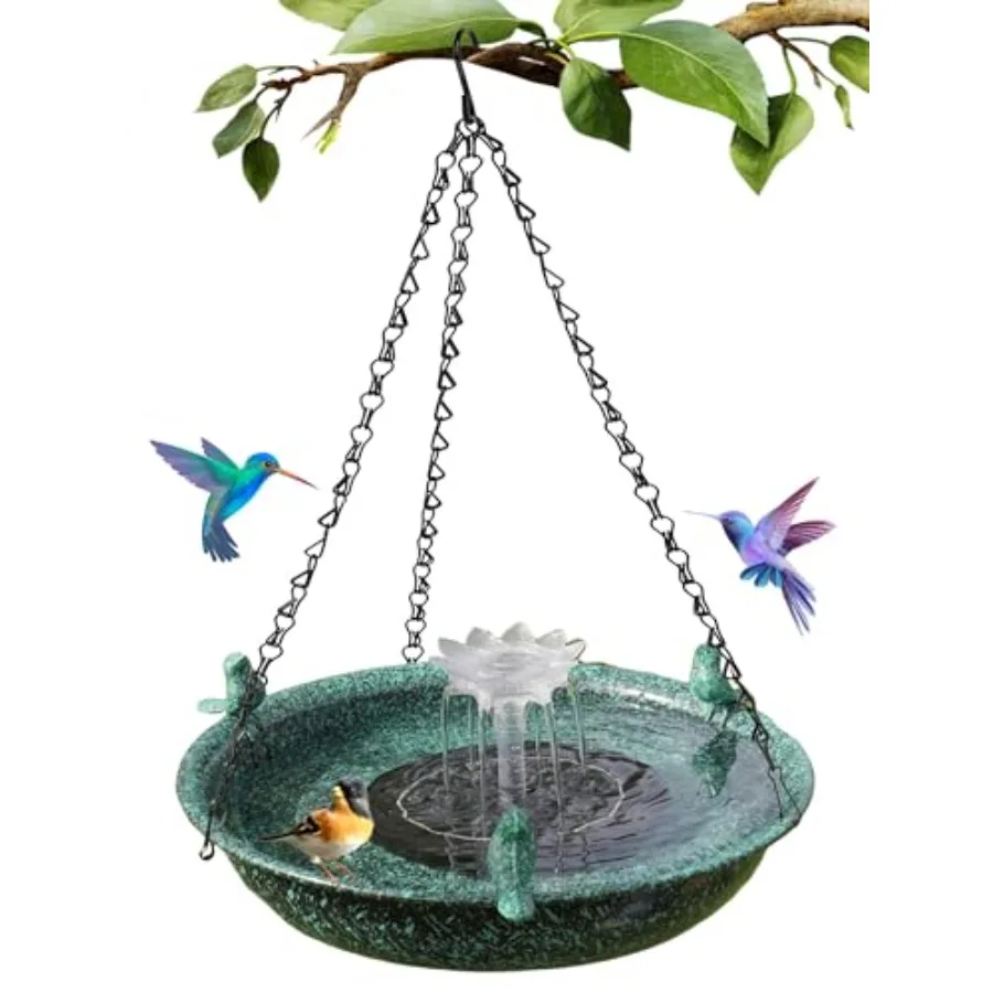 

Hanging Bird Bath with FountainMetal Hanging Bird Bath for Outside Outdoor Bird Bath Bowl for Garden Patio Decor