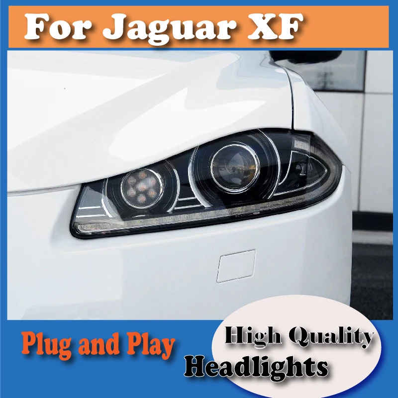 Car Styling For Jajuar XF LED Headlight for XE XJ XFL XJL Head Lamp Auto Part Light Turn Signal DRL Car Accessories Front Light