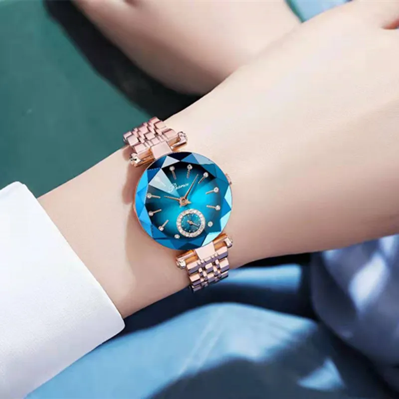 Ocean Star Steel Band Women\'s Watch Fashion Luxury Brand Quartz Relogio Feminino Female Montre Reloj Mujer Zegarek Damski