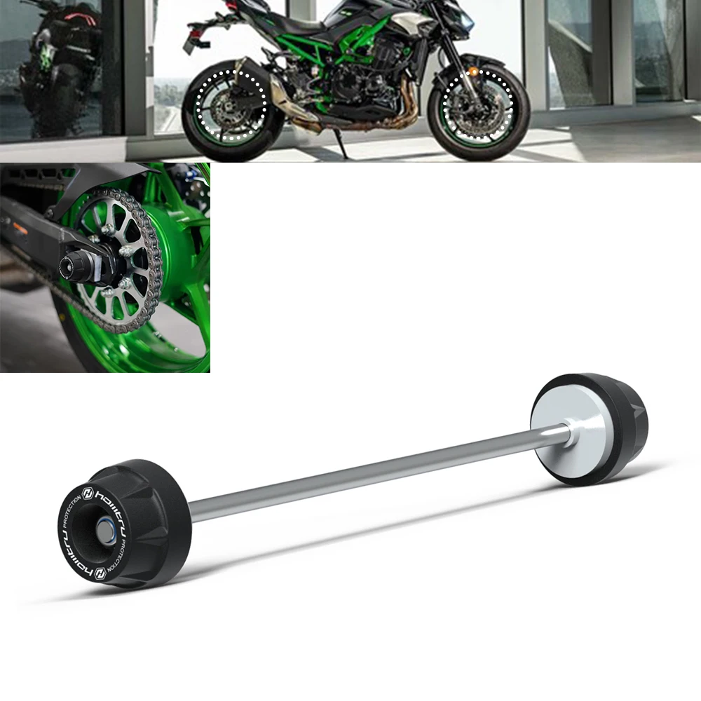 For Kawasaki Z900 Z900RS SE Cafe 2017-2025 Front Rear Wheel Axle Fork Crash Slider Motorcycle Stand Screw Swingarm Spools