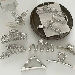 Korean Style Fashion Cool Metal Hair Claws Temperament Personality Shark Clips For Women Simple Headwear Hair Accessories