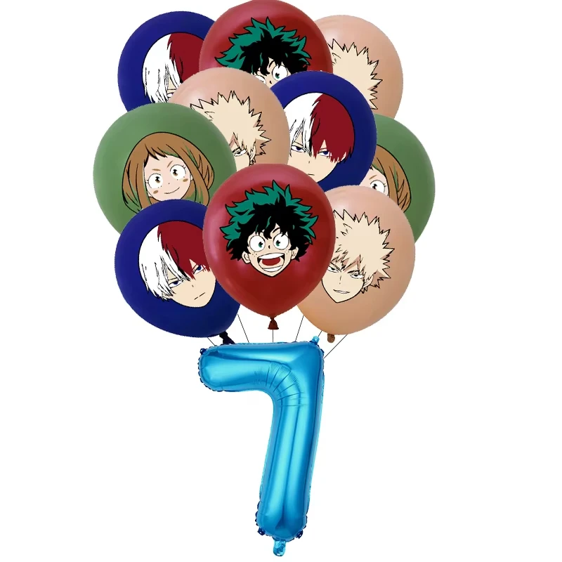 My Hero Academia Geburtstagsparty-Dekoration, Einweggeschirr, Tassenteller, Ballon-Hintergrund, Banner, Kinderbevorzugung, Babyparty-Zubehör – Detail 24