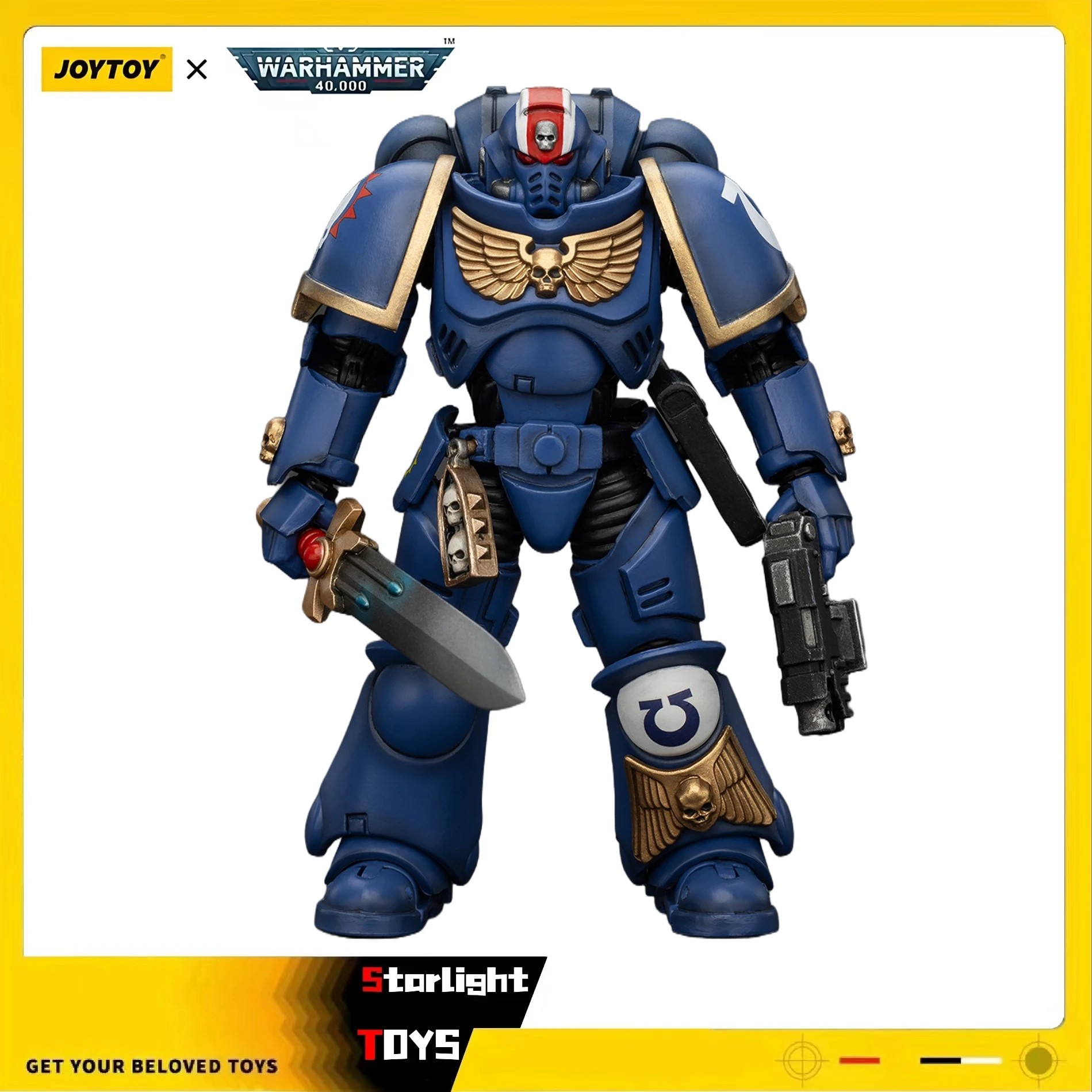 

JOYTOY 1/18 Action Figure Warhammer 40K Ultramarines Heroes of The Chapter Primaris Lieutenant Erastus Model Toy Gifts