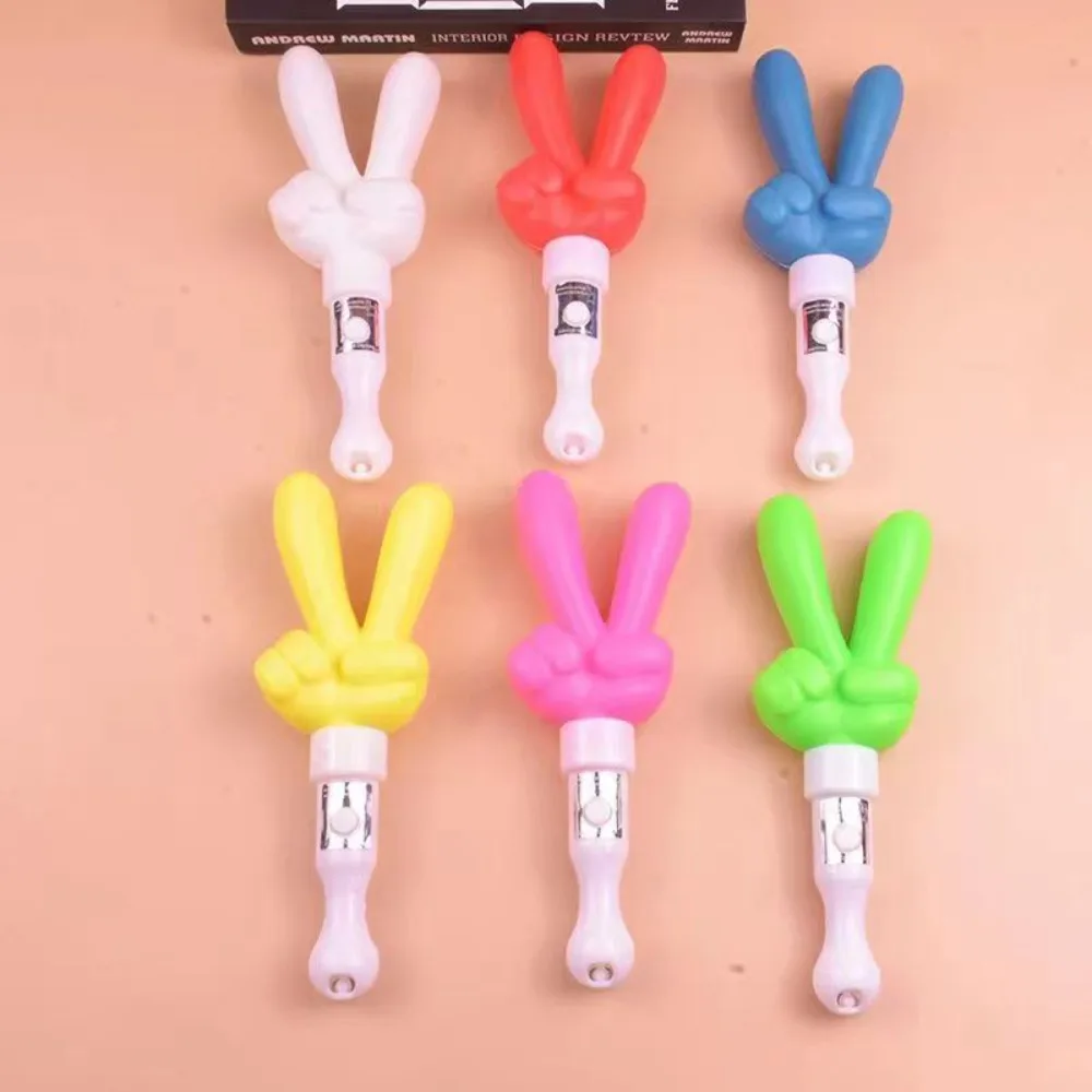 Random Color Heart Star Lightstick Reusable Luminous Bar Kpop Glow Sticks Battery Operated Finger Lightstick LED Glow Stick