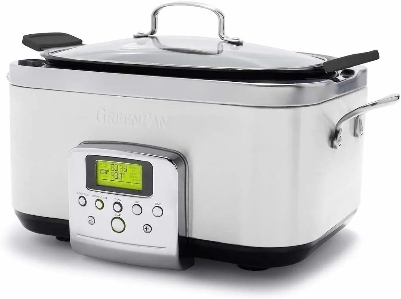 

8-in-1 6QT Programmable Electric Slow Cooker with Dishwasher Safe Lid & Healthy Ceramic Nonstick Multi-Cooker