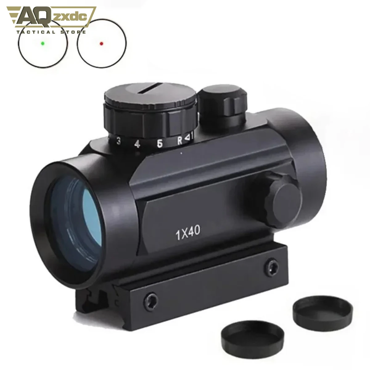 

AQzxdc Airsoft 1X40RD Scope outdoor Shooting scopes Tactical Optics Hunting Green Red Dot Sight Enclosed Red Dot Scope