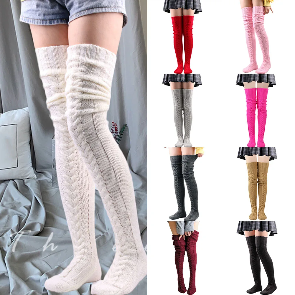 

Chilly Weather Thigh Socks Wool Leg Warmers Elegant Warm Socks Thigh High Socks Versatile For Occasions Comfortable Insulation
