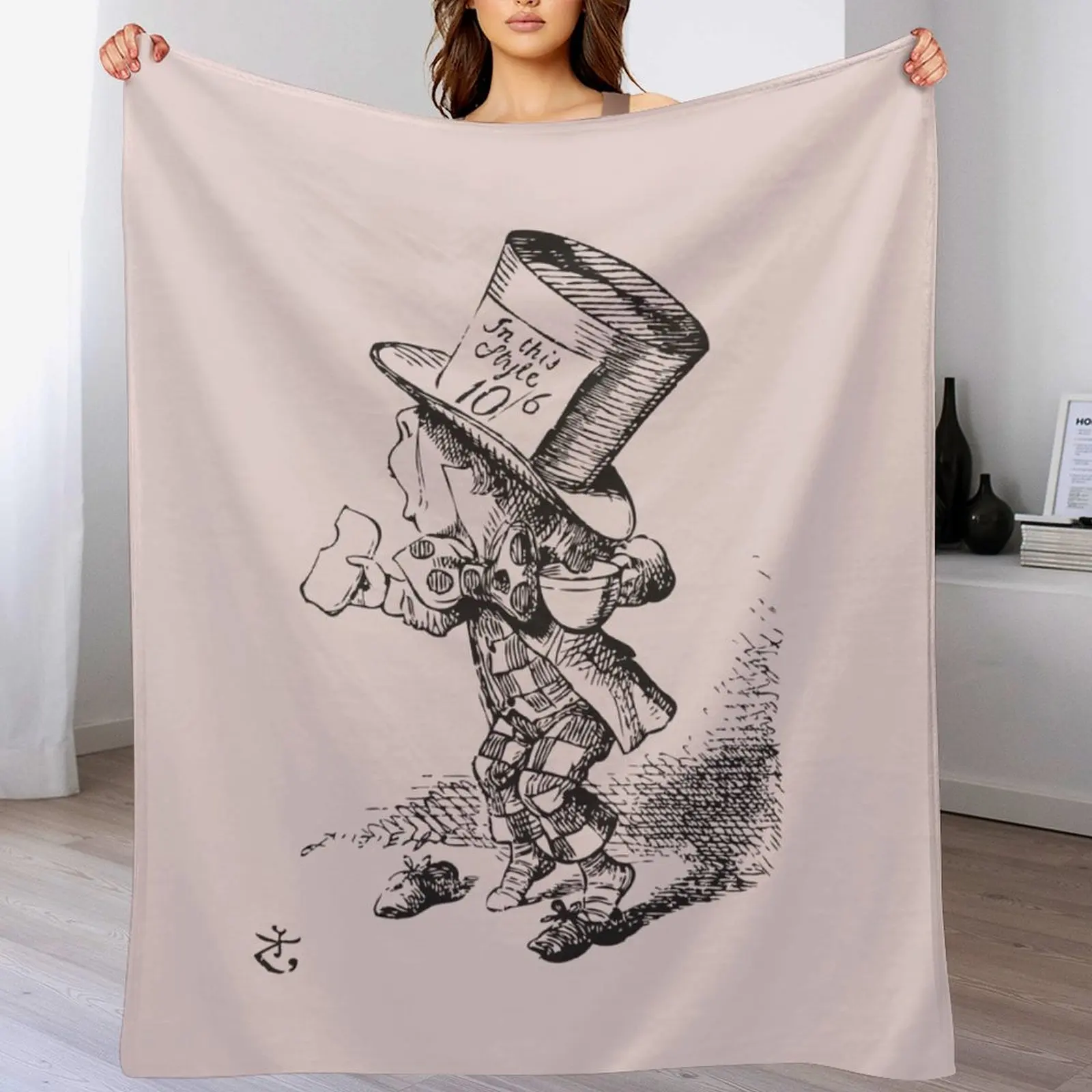 The Mad Hatter Throw Blanket