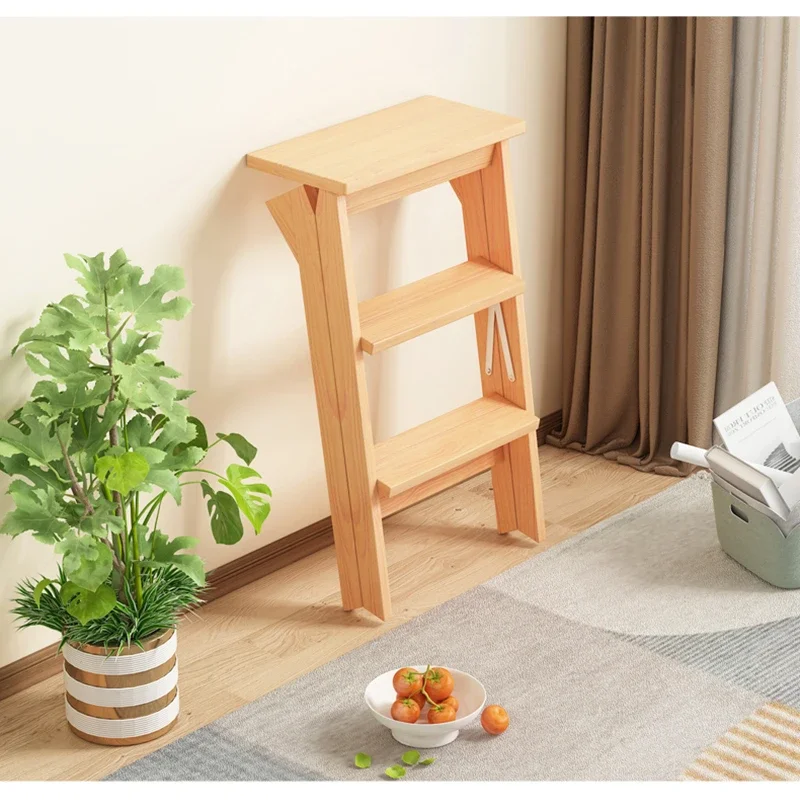 Household Folding Ladder, Kitchen Climbing Stool, Three-Step Portable Ladder, Multifunctional High Stool