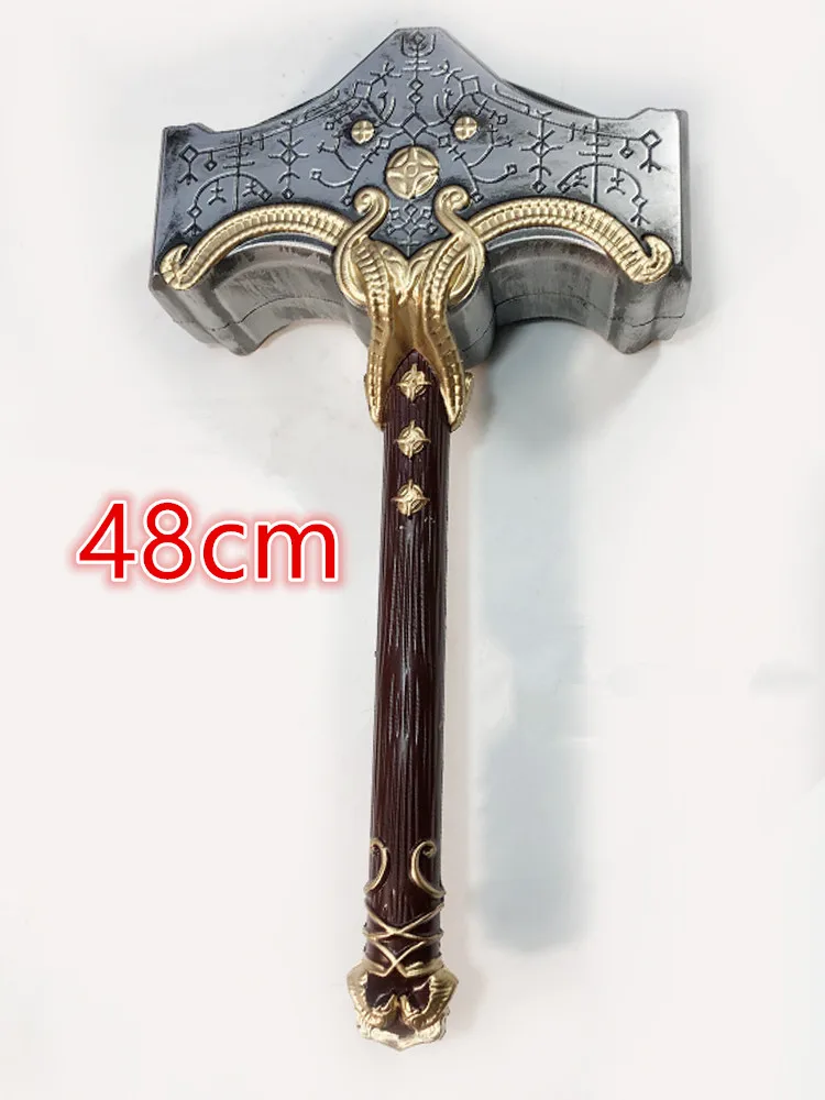 God of War Cosplay Thor Martello Arma Caos Lama Fiamma Tomahawk Thunder Hammer Prop Gioco di ruolo Fantasma Bestia Martello PU Arma