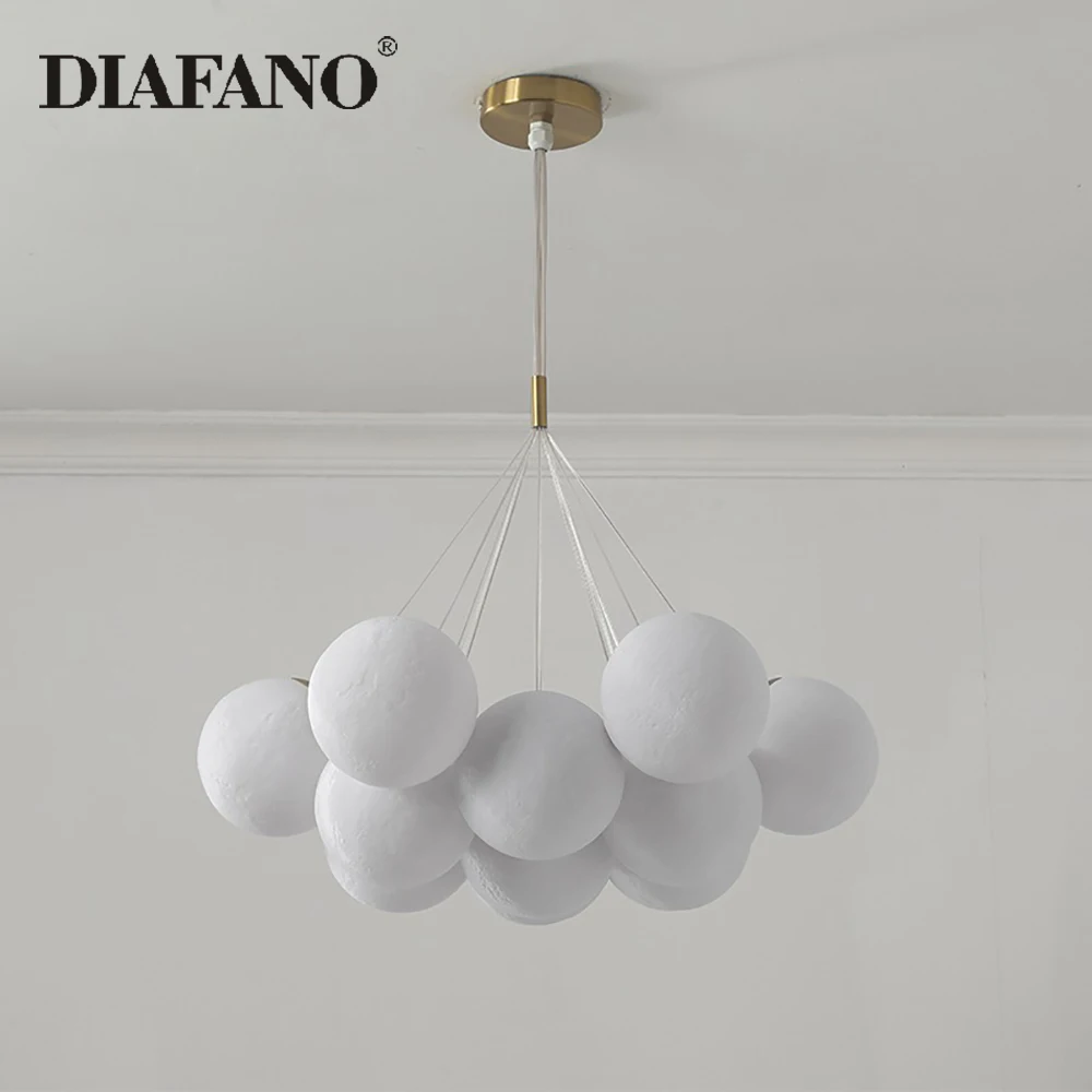 Nordic Glass Ball Chandelier for Living Room Pendant Lights Kitchen Dining Room Shop Restaurant Island Lamp Lighting Suspension