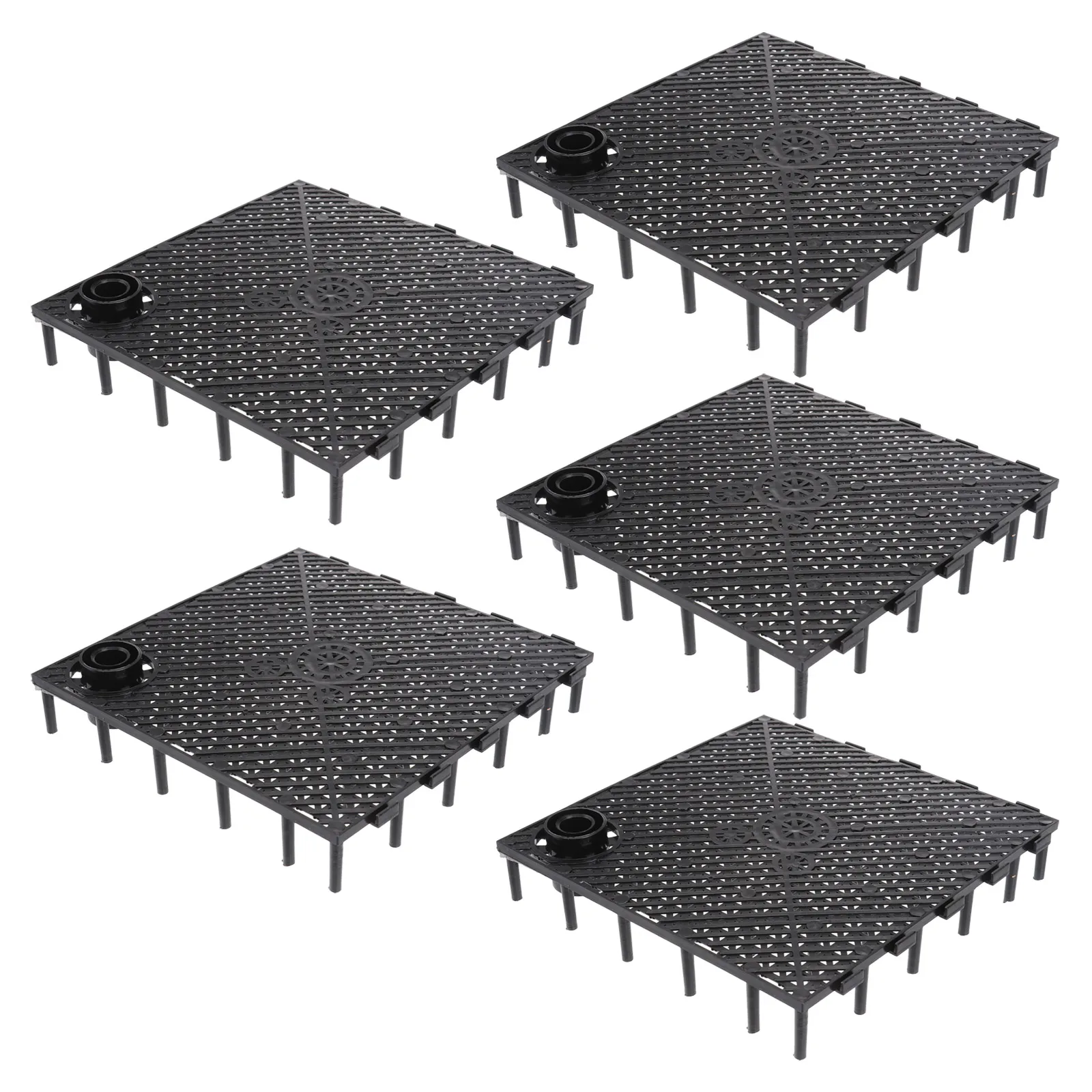 

5 Pcs Bottom Filter Plates Black Multi Hole Design Fish Tank Divider Aquarium Supplies Sand Boards Separator Grid Layout Easy
