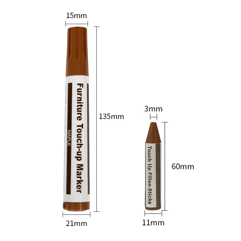 Wooden Furniture Repair Pen Touch Up Markers & Filler Sticks Wood Scratch Restoration Kit Patch Paint Pen Wood Composite Repair