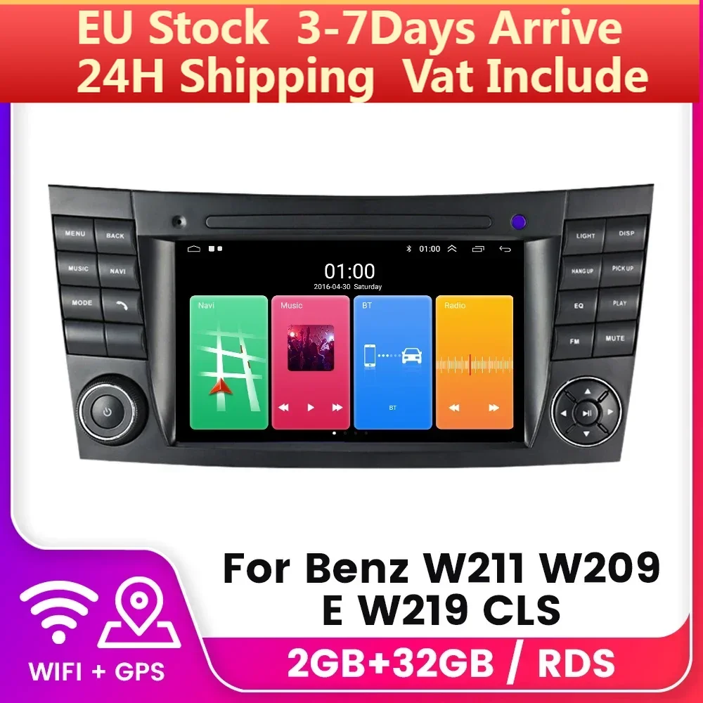 MEKEDE Car Radio For Mercedes Benz E-Class W211 E200 E220 E300 E350 E240 E270 E280 W463 W219 W209 CarPlay Intelligent Car System