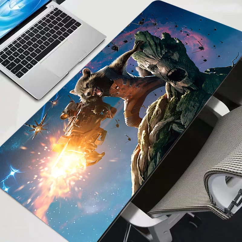 Large Mouse Pad Guardians of the Galaxy Non-Slip Carpet Laptop Pc Gamer Keyboard Mat Mousepad Edge White Tassel Rubber Table Mat