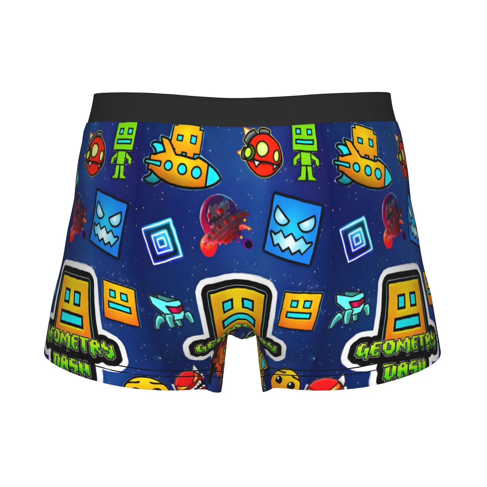 Geometry Space Underwear Male Printed Dash Galaxy Boxer Briefs Shorts Panties Breathable Underpants