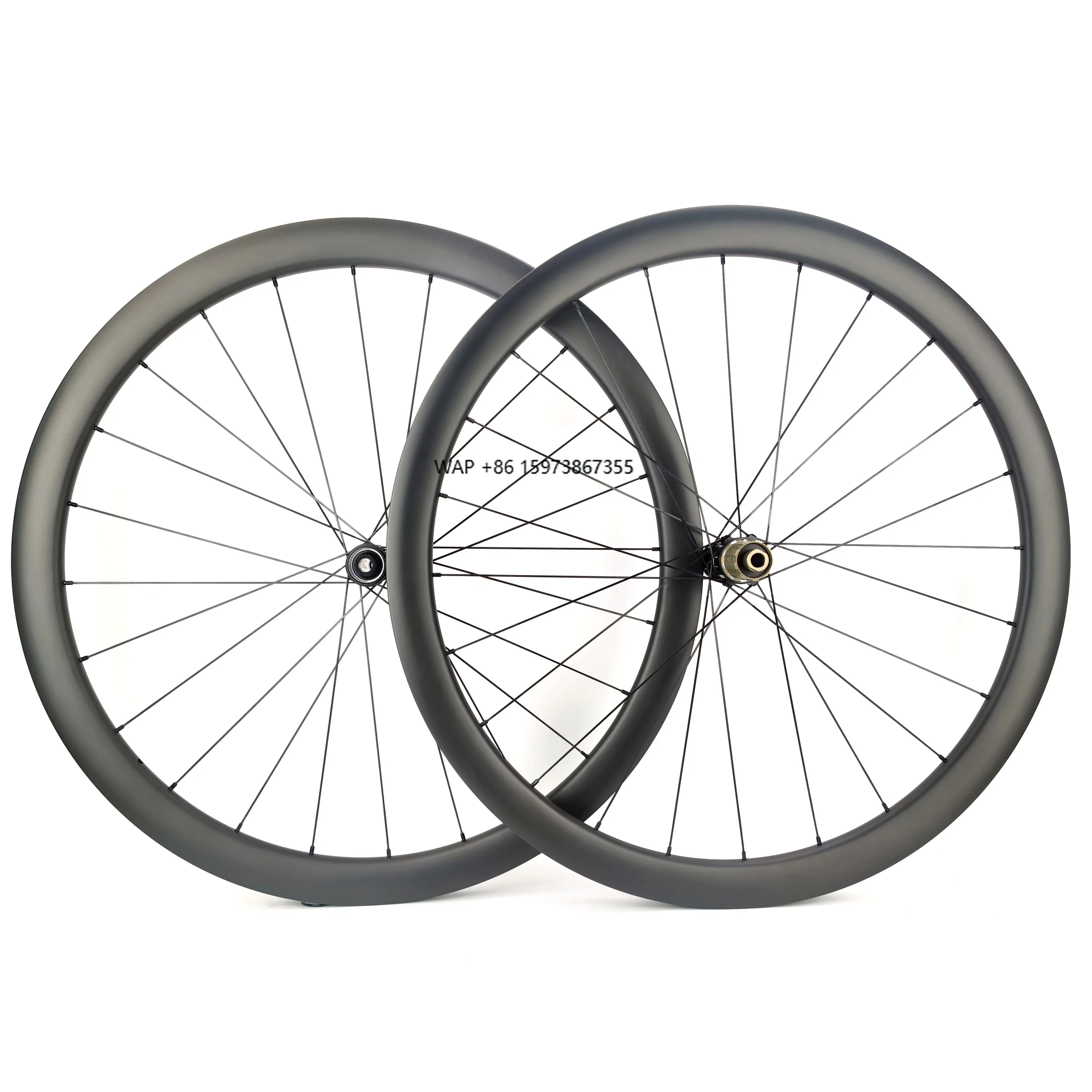 

700C 40mm Depth Road Bike Disc Brake Carbon Wheels 27 Width Tubeless Gravel Carbon Wheelset with Center Lock Disc Brake Hubs