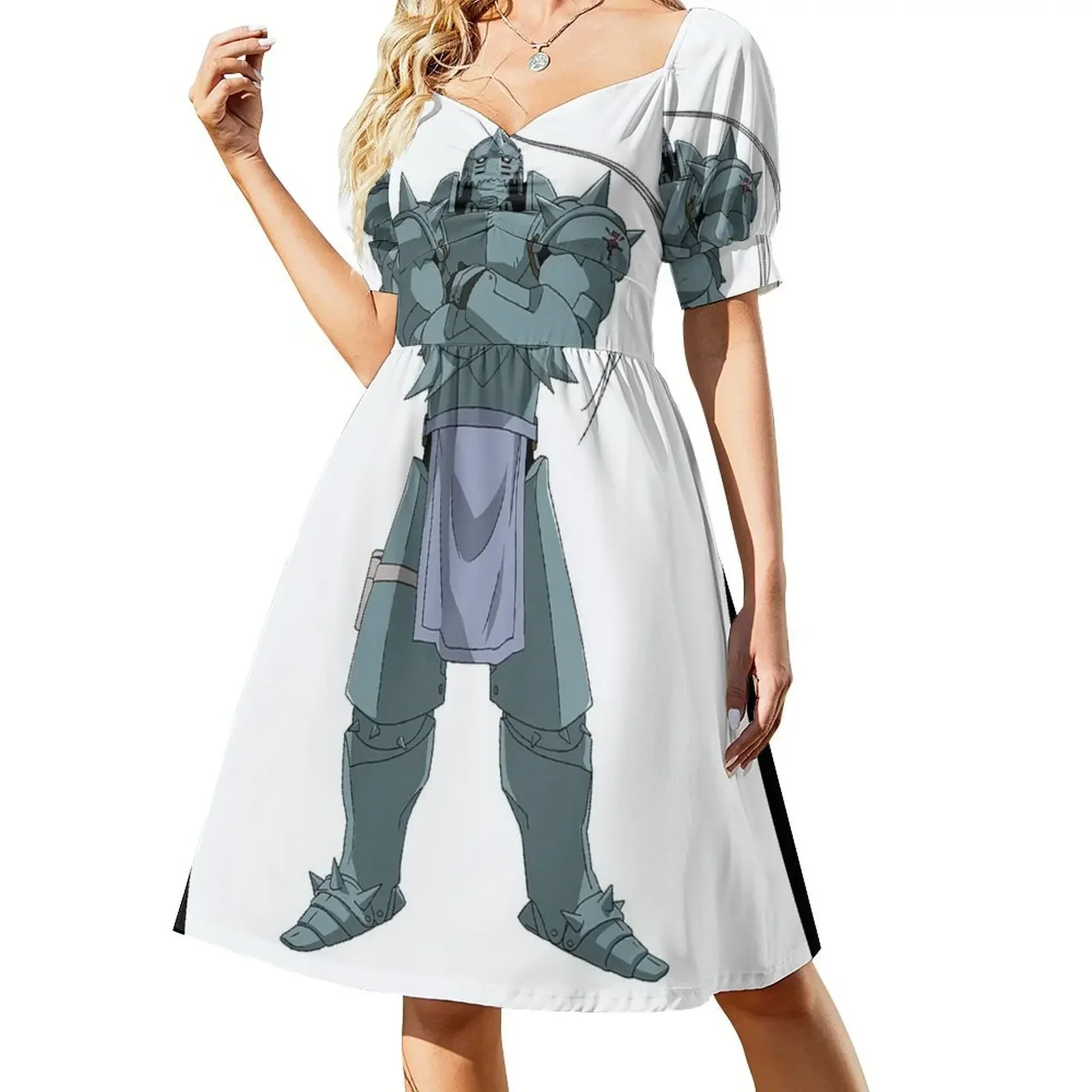 

Alphonse Elric Short-Sleeved Dress dresses summer woman 2025 women's clothing summer 2025 novelties Dress