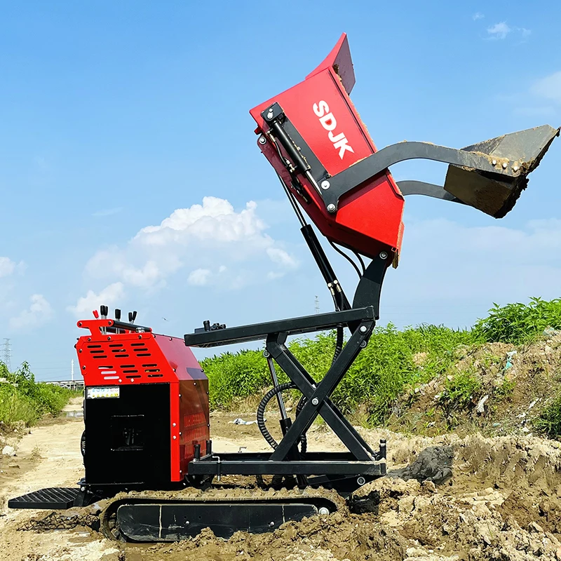 Farm Garden Mine Mini Steel Crawler Tracked Hydraulic Dumper Truck 500kg Mini Dumper For Sale