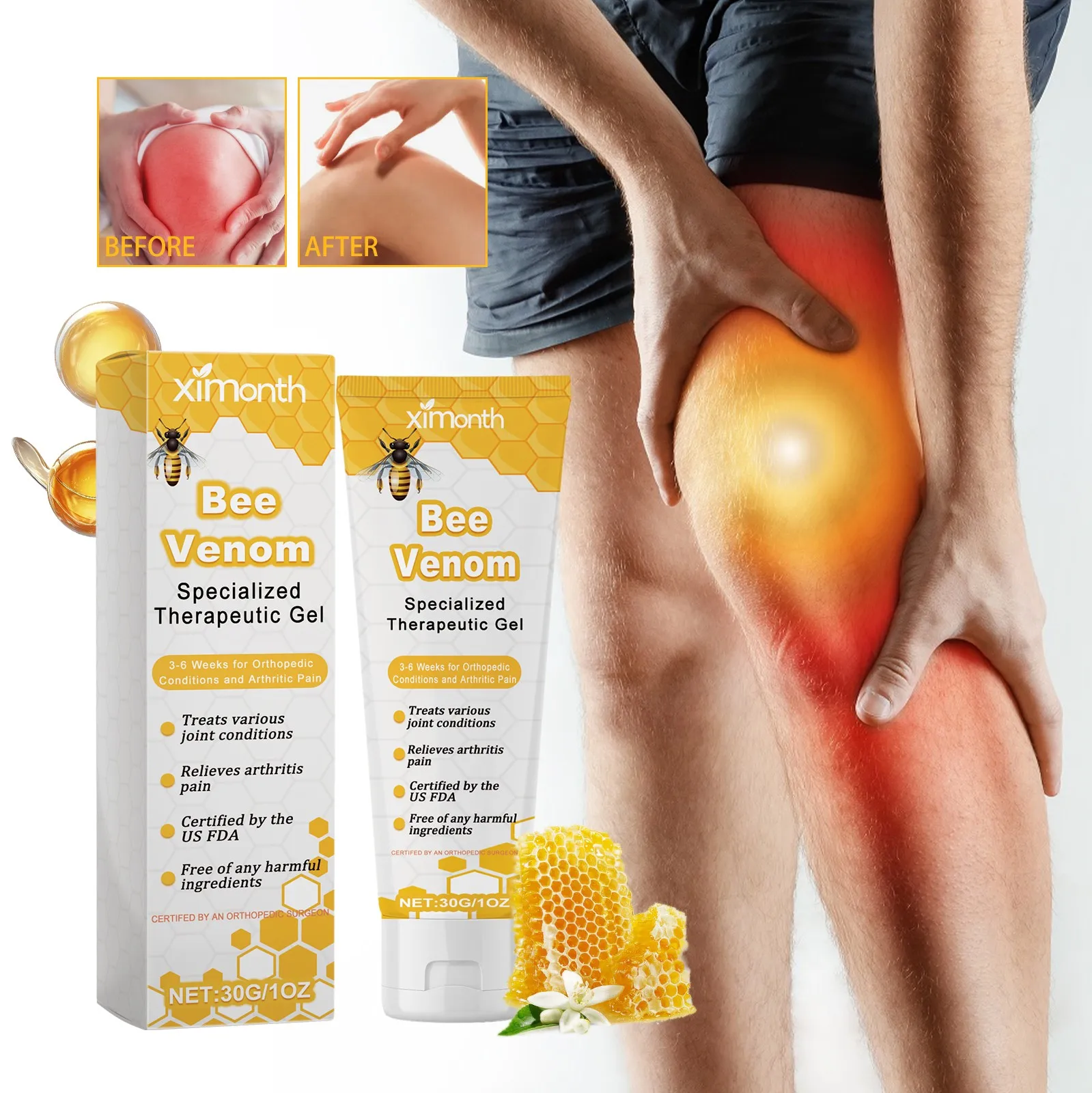 Bee Venom Bee Joint Soothing Gel Professional Treatment Gel Relieve Joint Soreness Cream Joint Soothing Ointment Body Care Gift