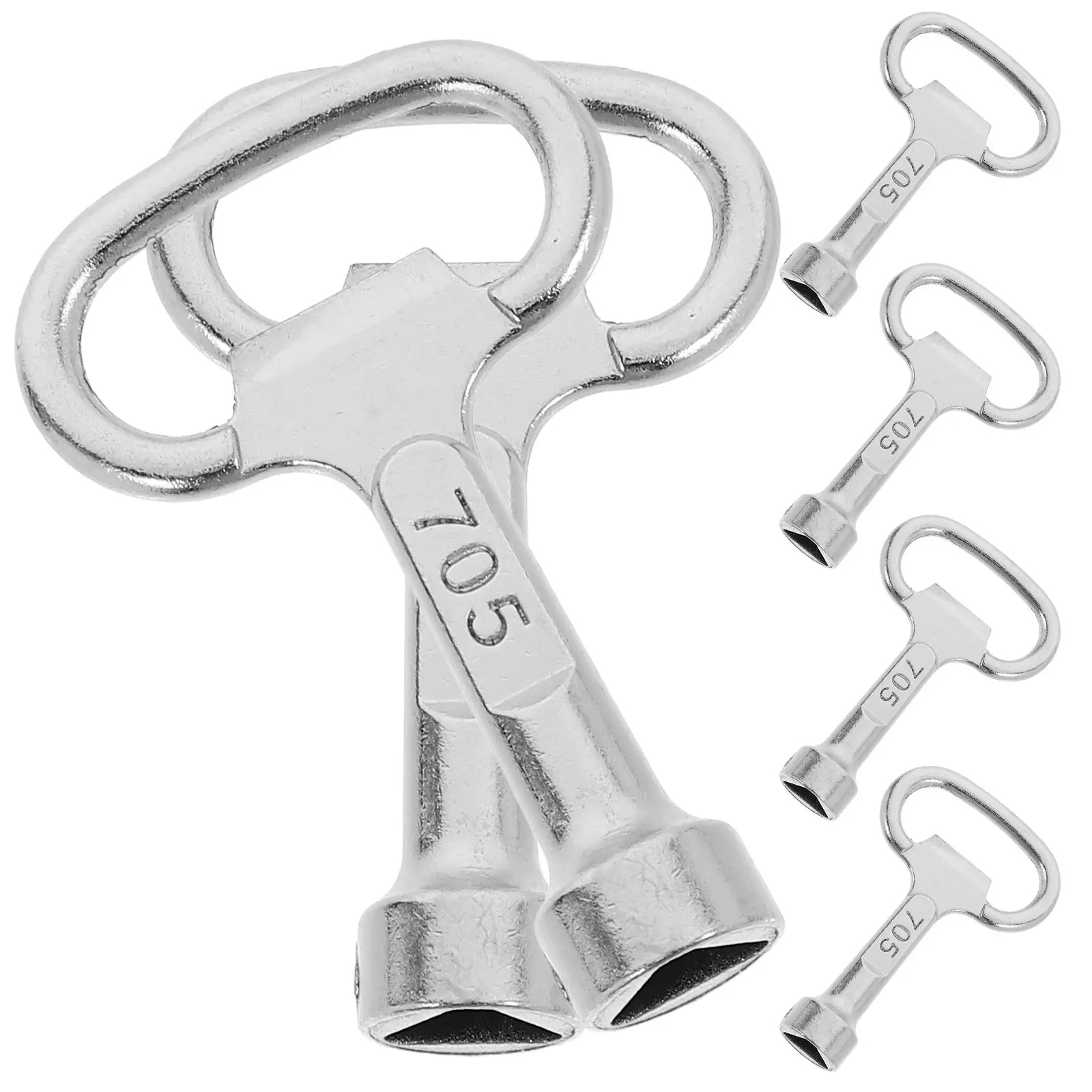 

6pcs Zinc Alloy Triangle Keys for Trash Can Compatible with Outdoor Waste Bins Rubbish Containers Security Ergonomic Metal Key