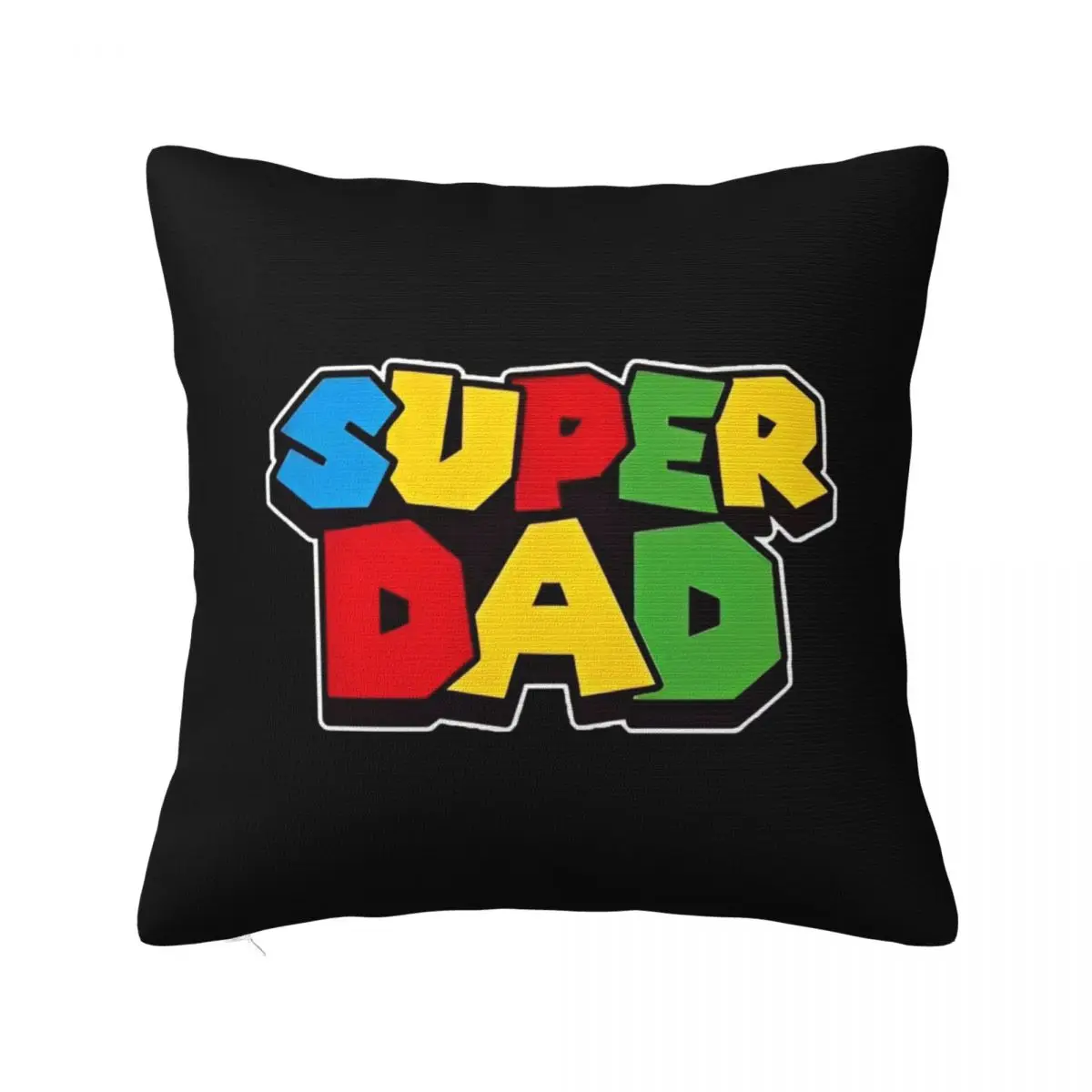 

Super Dad Father's Day Gift Square Pillow Cases Cushion Cover Awesome Zipper Decor Pillowcase for Home 18"x18"