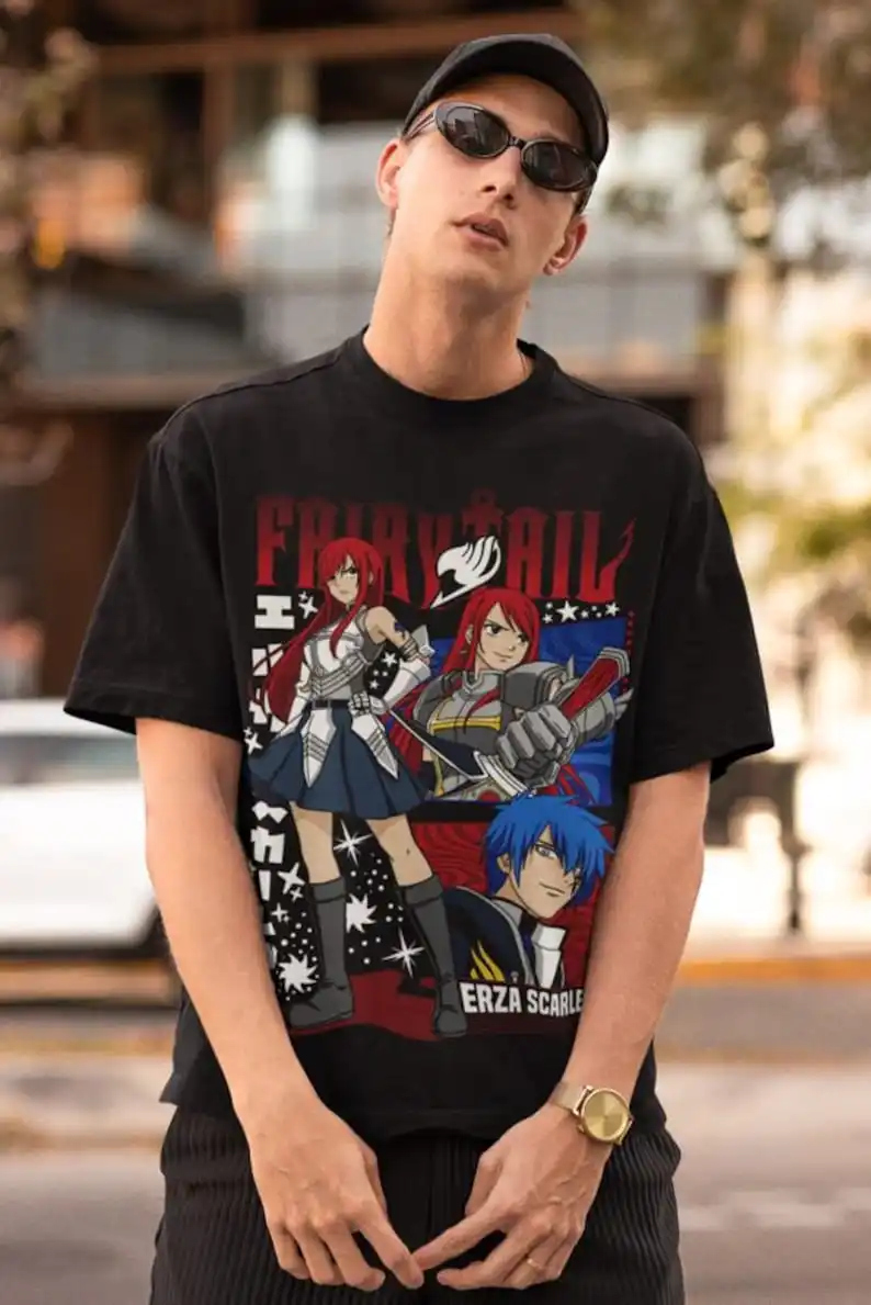 T-shirt retrò anime, 100% cotone, tutte le taglie per uomini e donne Amanti dei fumetti