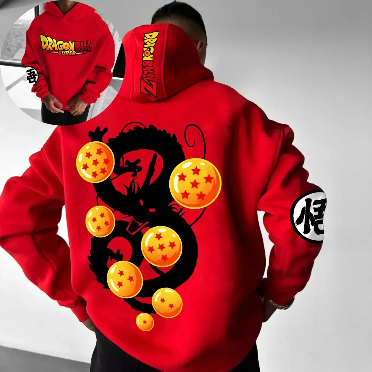 

Dragon Ball Z 2025, новинка, хит продаж, толстовка с капюшоном в стиле аниме Vegeta Super Saiyan Blue Energy, мужская серая уличная одежда с принтом на спине, японский текст, повседневная одежда