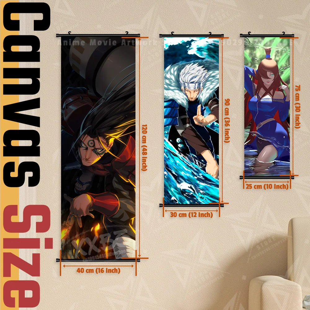 Room Home Decoration Scrolls Picture Jiraiya Wall Artwork Hanging Painting Print Canvas Poster For Anime Figures Uzumaki Naruto
