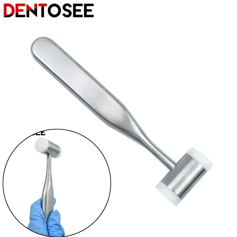 

Dental Bone Hammer Surgical Extraction Tool Bone Mallet Hammer with Replaceable Pad Pads Inserts Multi Purpose Dental Implant